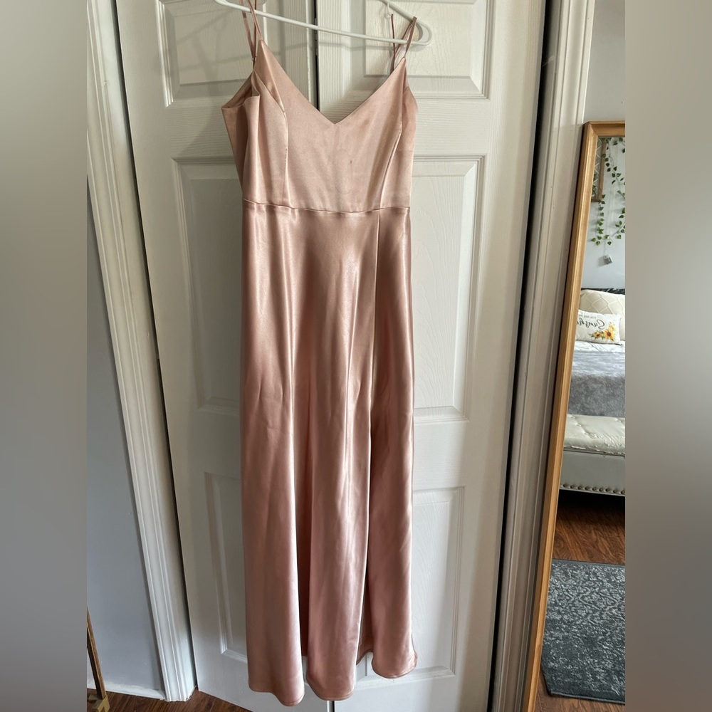 Birdy Grey Jay Satin Rose Gold Dress XL